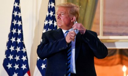 Menos de uma semana após diagnóstico de Covid-19, Trump diz não estar contagioso