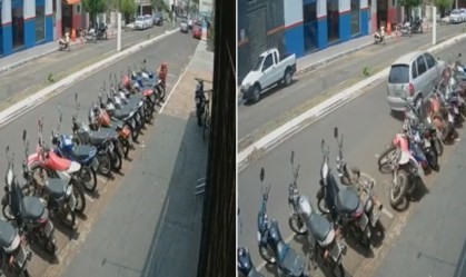 SP: Motorista atinge motos estacionadas e causa efeito dominó; veja o vídeo