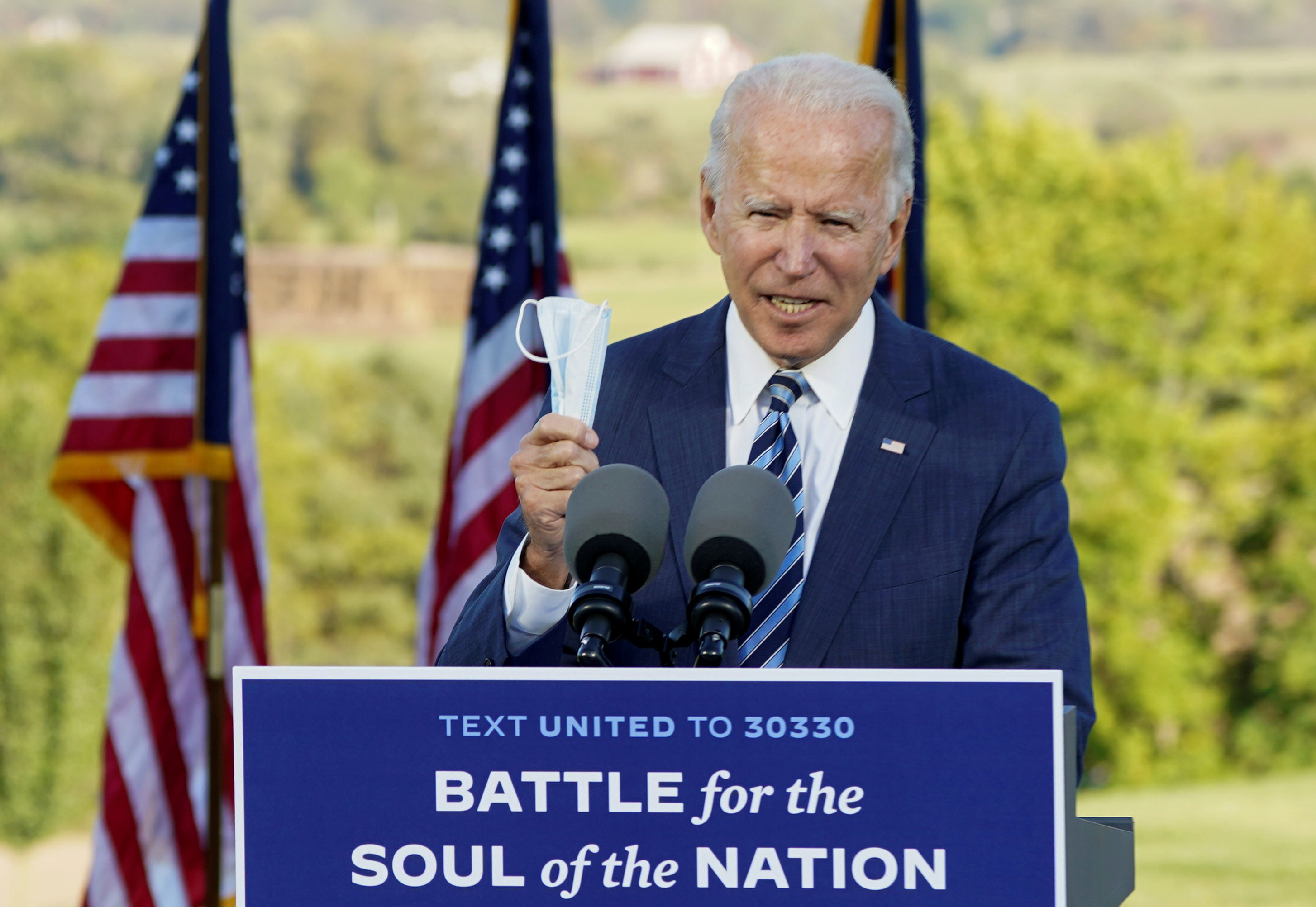 Joe Biden faz discurso de campanha