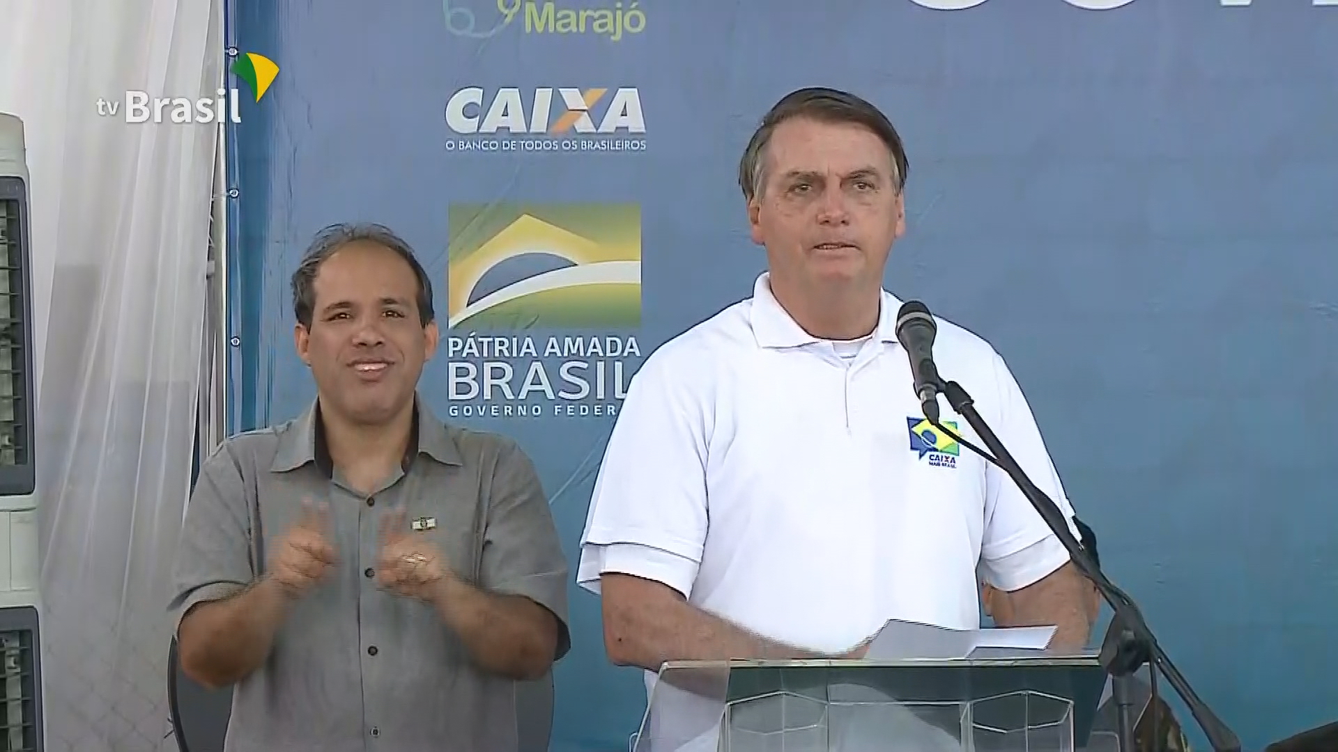 O presidente Jair Bolsonaro no lançamento do programa 'Abrace Marajó'