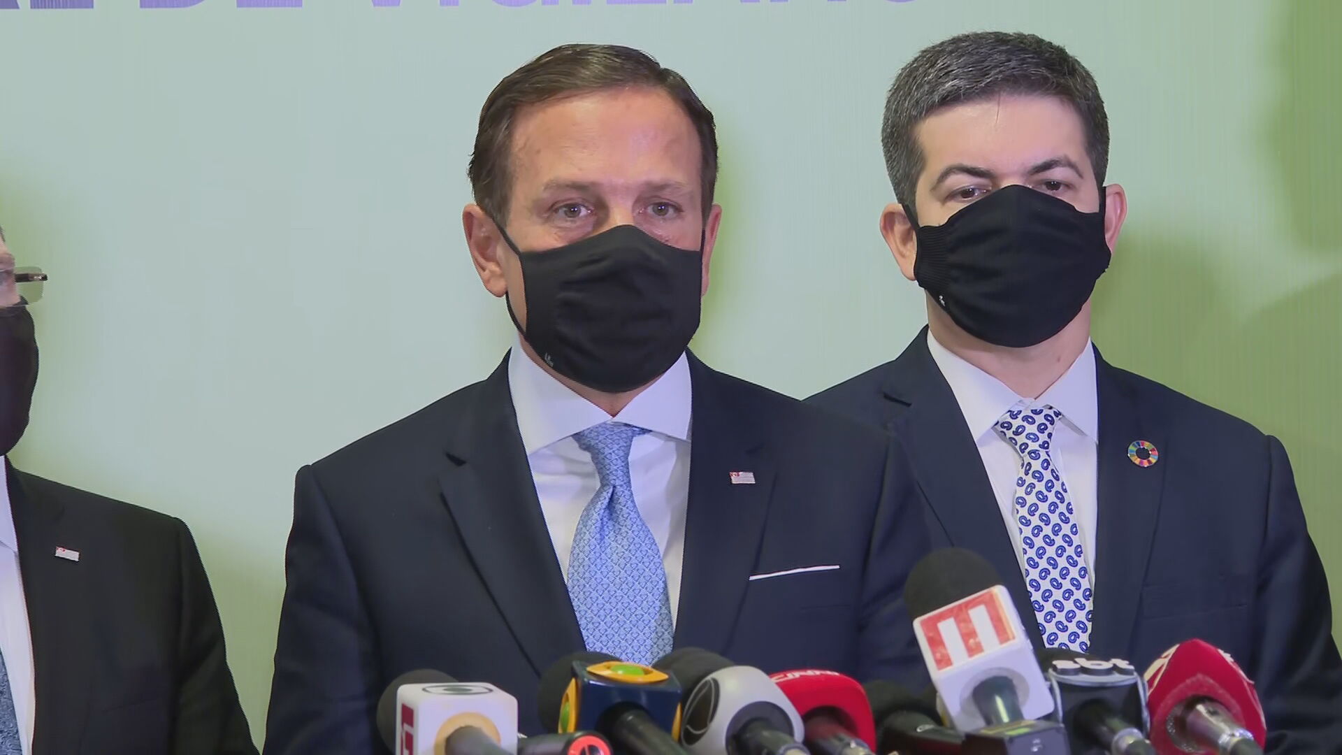 O governador de São Paulo, João Doria (PSDB), em coletiva de imprensa 
