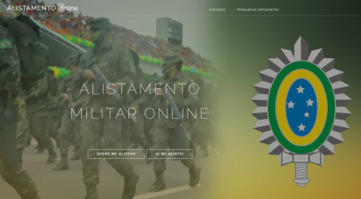 Site para jovens de  18 se alistarem
