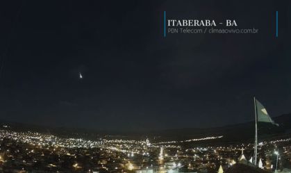 Meteoro ilumina céu no interior da Bahia