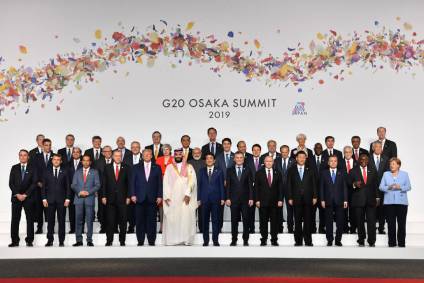 Reunião de líderes do G20 em 2019, em Osaka (Japão)