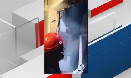 Câmeras de segurança do Hospital de Bonsucesso registram fogo no subsolo