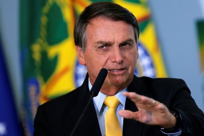 O presidente Jair Bolsonaro durante cerimônia em Brasília