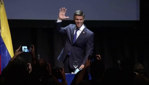 O líder opositor venezuelano Leopoldo López