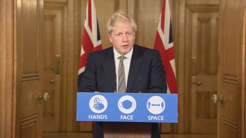 O premiê britânico Boris Johnson (31.out.2020)