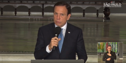 Doria em pronunciamento sobre a crise do novo coronavírus