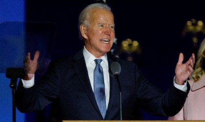 Joe Biden discursa em Wilmington, no estado de Delaware