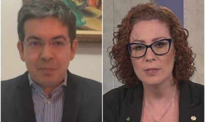 Carla Zambelli e Randolfe Rodrigues debatem sobre posicionamento de Bolsonaro