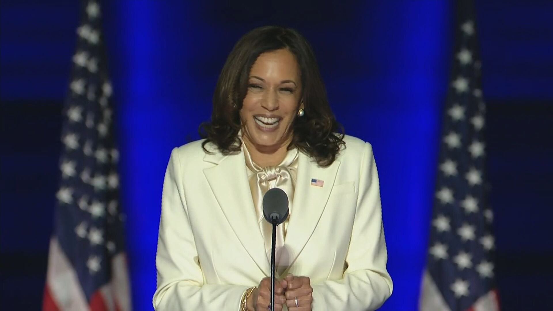 A vice-presidente eleita dos EUA, Kamala Harris (07.nov.2020)