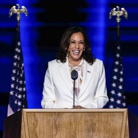Kamala Harris discursa em Wilmington