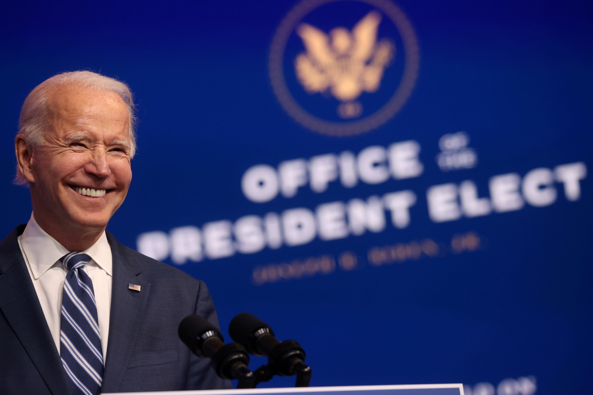 O presidente eleito dos EUA, Joe Biden