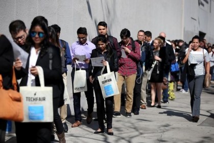 Fila de desempregados EUA