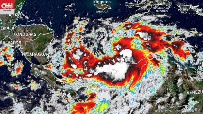 Imagem de satélite mostra formação do furacão Iota
