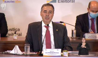 O presidente do TSE, Luis Roberto Barroso