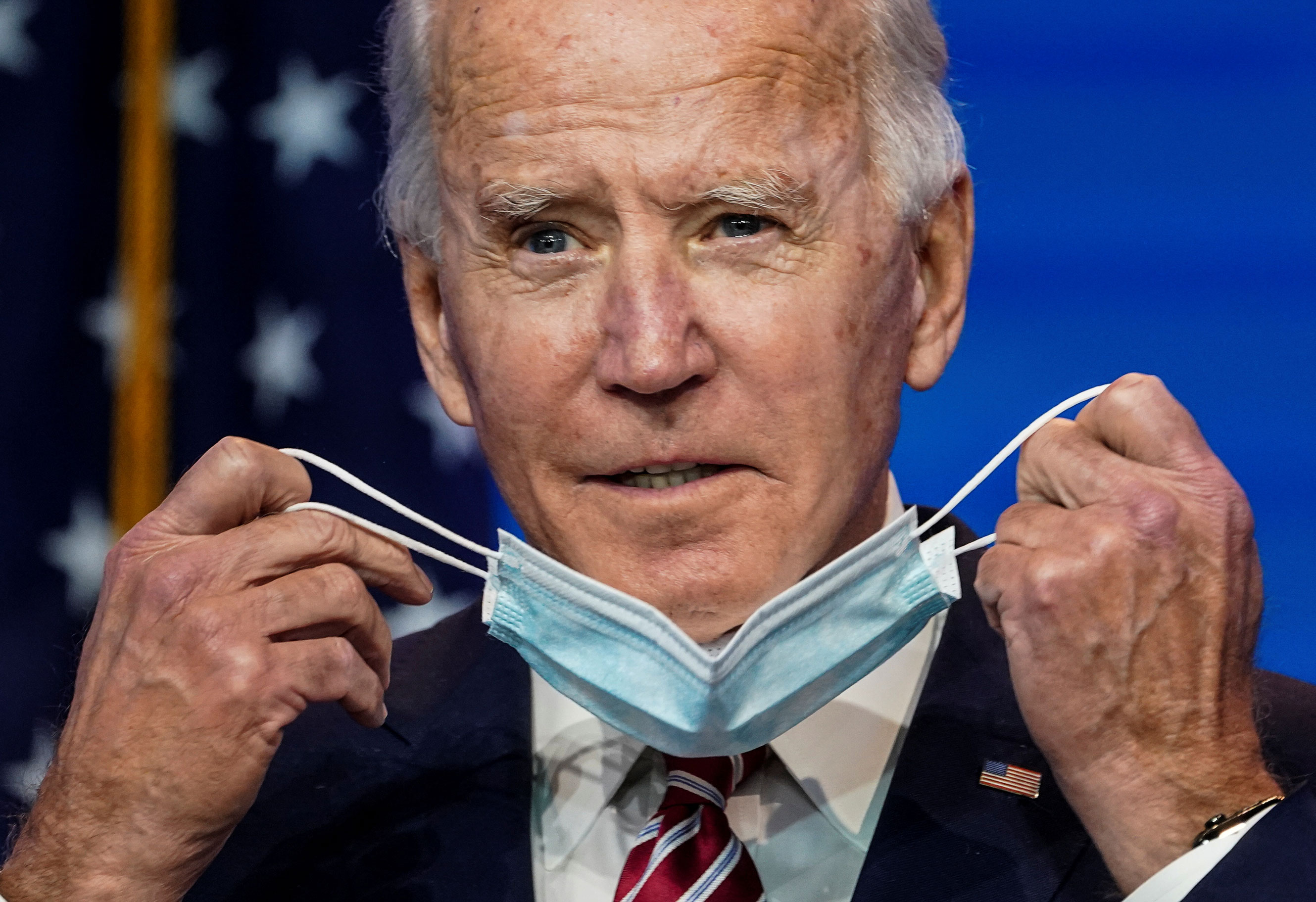 Joe Biden fala à imprensa em Wilmington, Delaware