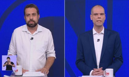 Veja como foi o 1° debate entre Bruno Covas e Guilherme Boulos