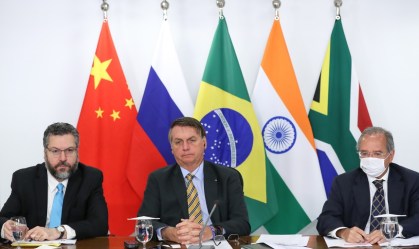  Ernesto Araújo, Jair Bolsonaro e Paulo Guedes