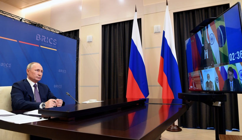 Putin durante discurso no Brics