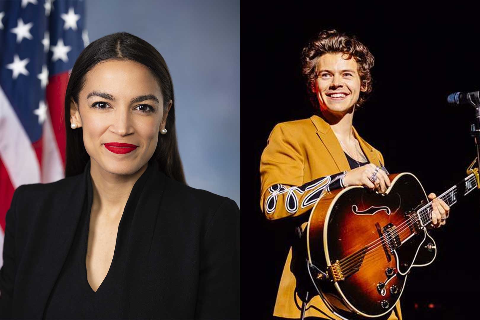 Alexandria Ocasio Cortez e Harry Styles