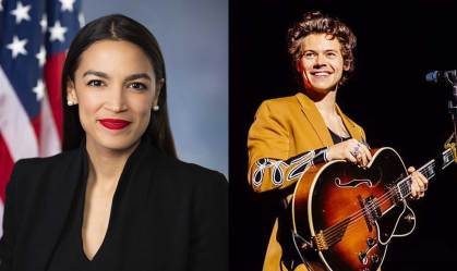 Alexandria Ocasio-Cortez elogia Harry Styles por usar vestido na capa da Vogue