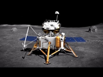 Representação do veículo lunar da missão chinesa Chang'e-5