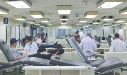 Doadores de sangue na Fundação Pró-Sangue, do Hemocentro de São Paulo