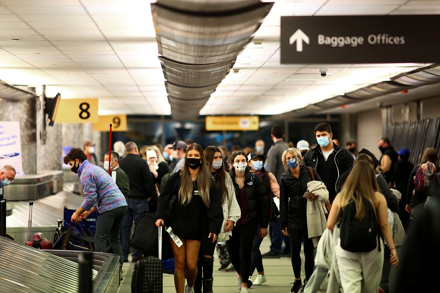 Movimentação no aeroporto em Denver, Colorado, nos Estados Unidos