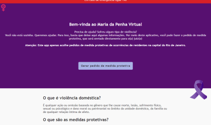 Maria da Penha Virtual: site permite pedir medida protetiva sem advogado no Rio