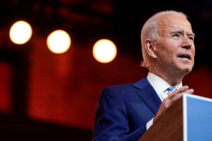 O presidente eleito dos EUA, Joe Biden