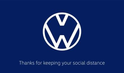 Volkswagen e outras marcas lançam logos incentivando o distanciamento social
