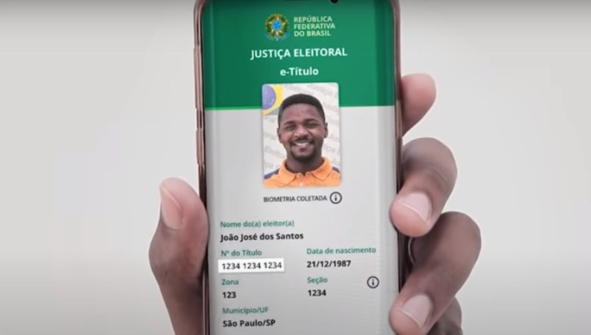 O e-Título pode ser utilizado para se identificar na seção eleitoral, caso o eleitor tenha registrado a biometria / Foto: Reprodução / Justiça Eleitoral