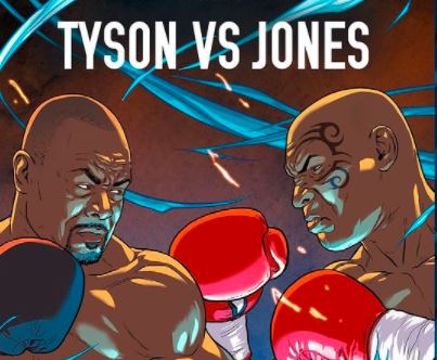 Cartaz da luta entre Mike Tyson e Roy Jones Jr.