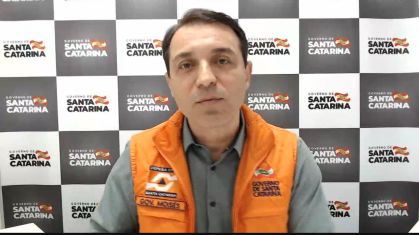 Governador de Santa Catarina, Carlos Moisés (PSL), em entrevista para a CNN