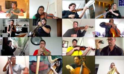 Orquestra de Brasília grava música à distância: "mensagem de conforto"