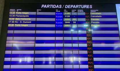 Painel de voos de Congonhas