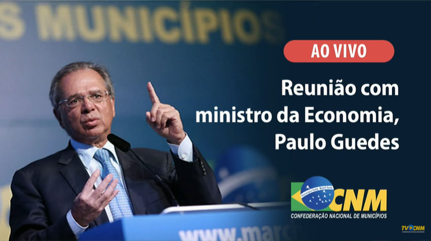 Paulo Guedes em reunião virtual