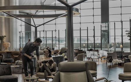 Sala VIP para passageiros no aeroporto de Cumbica, em Guarulhos (SP)