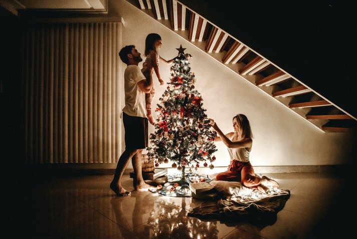 Família reunida em torno de árvore de Natal • Foto: Imagem de Ragy Sabry por Pixabay