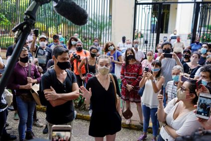 Protesto de artistas em Cuba