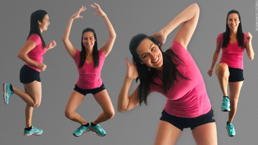 Stephanie Mansour faz exercícios