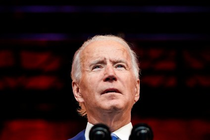 O presidente eleito dos EUA, Joe Biden