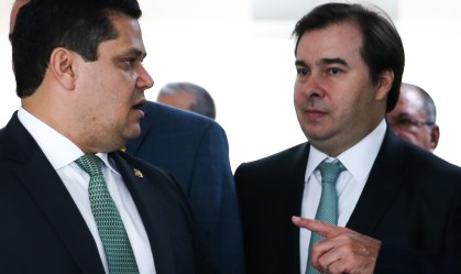 Os presidentes do Senado, Davi Alcolumbre, e da Câmara dos Deputados, Rodrigo Ma