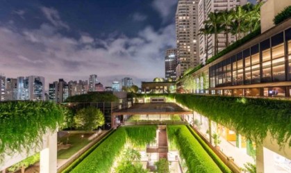 Vista do Shopping Cidade Jardim, em São Paulo