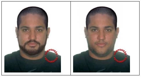 Polícia Federal fez uma projeção de possíveis disfarces de André do Rap