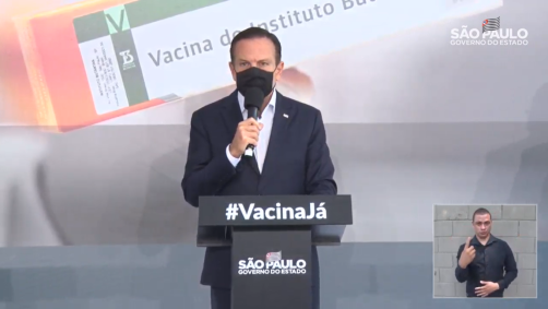 Governador de São Paulo, João Doria, anunciou a produção local da Coronavac