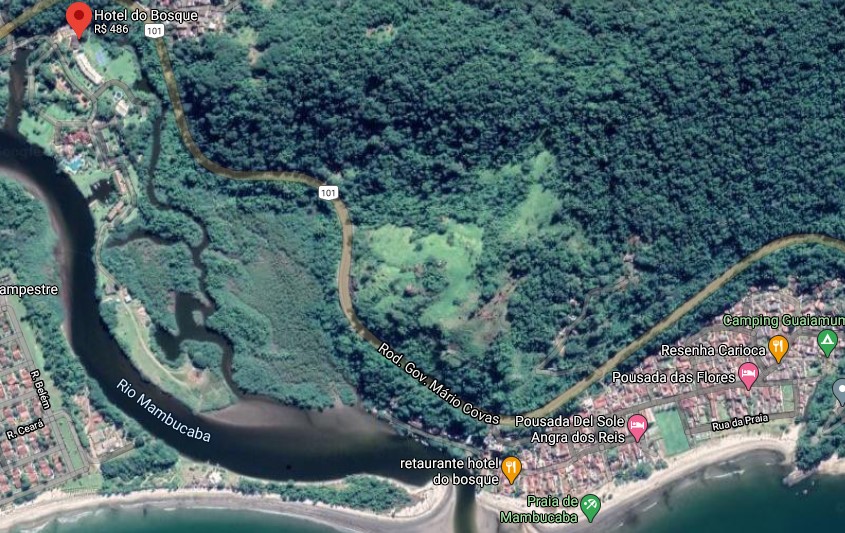 Helicóptero caiu perto do Hotel do Bosque, em Angra dos Reis
