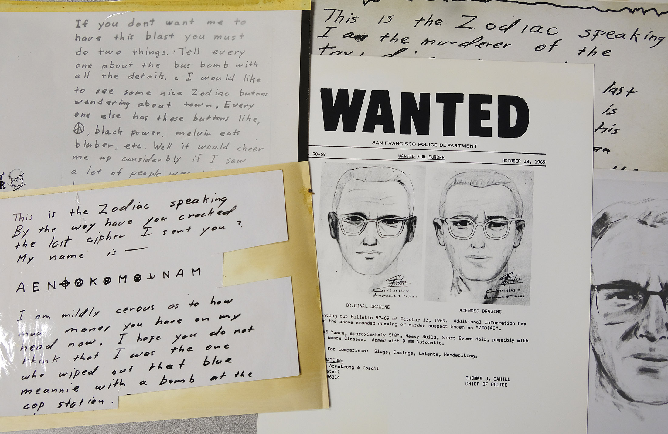 Cópia das cartas enviadas ao San Francisco Chronicle pelo Assassino do Zodíaco